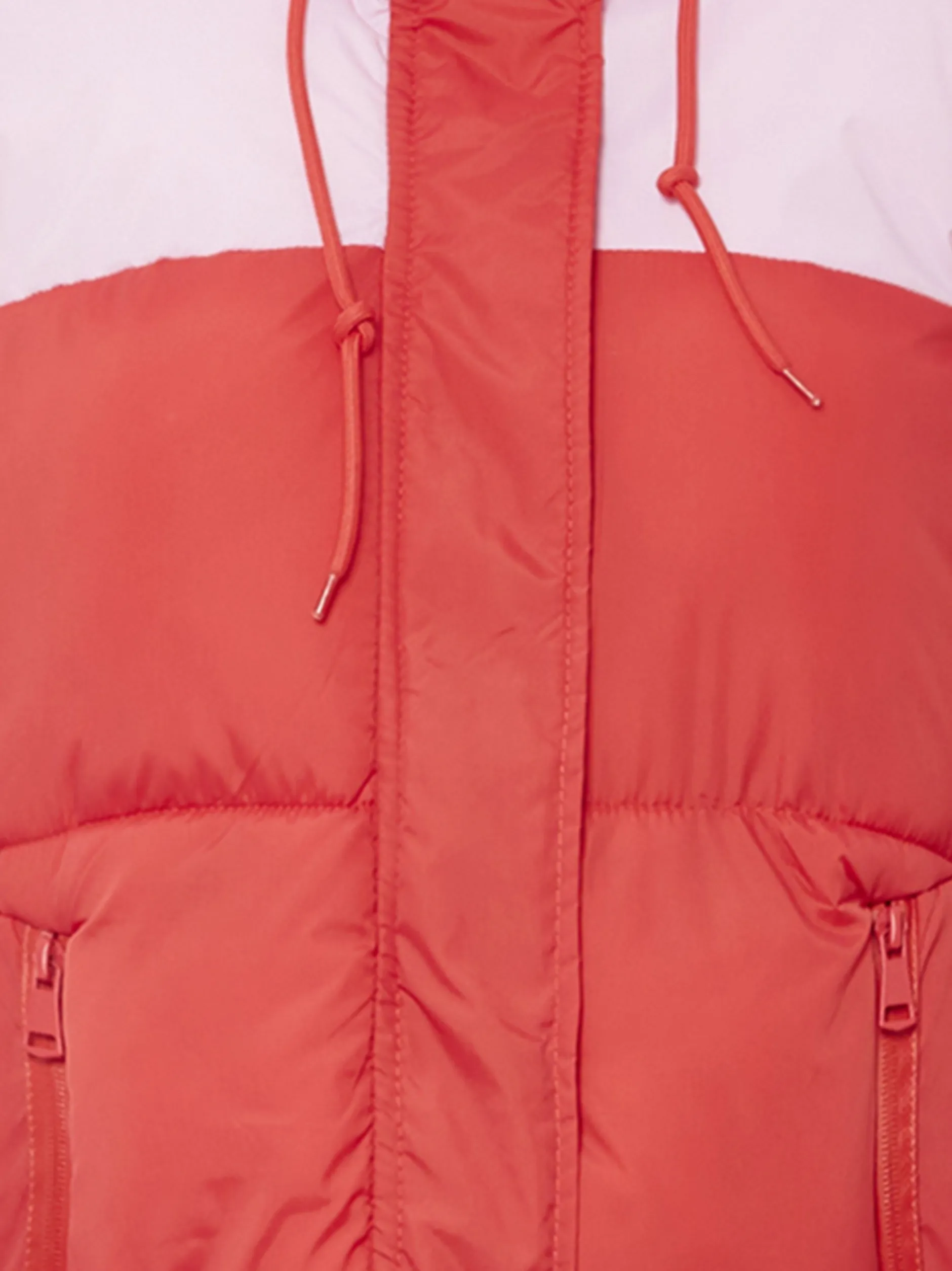 MyMo Damen Wattierte Steppjacke in rot