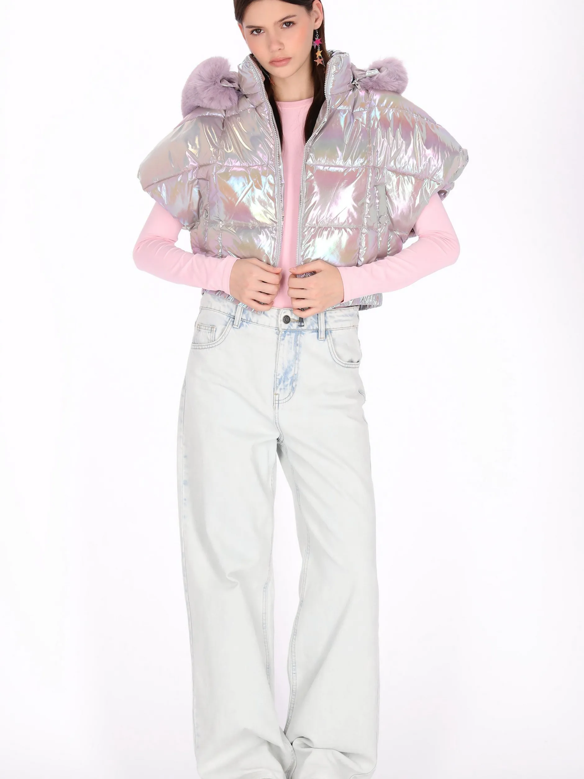 MyMo Damen Weste in purple
