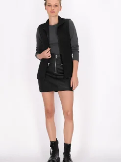 MyMo Damen Weste in schwarz