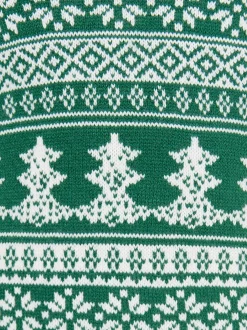 MyMo Damen X-Mas-Pullover in grün - Ausschnitt: Rundhals