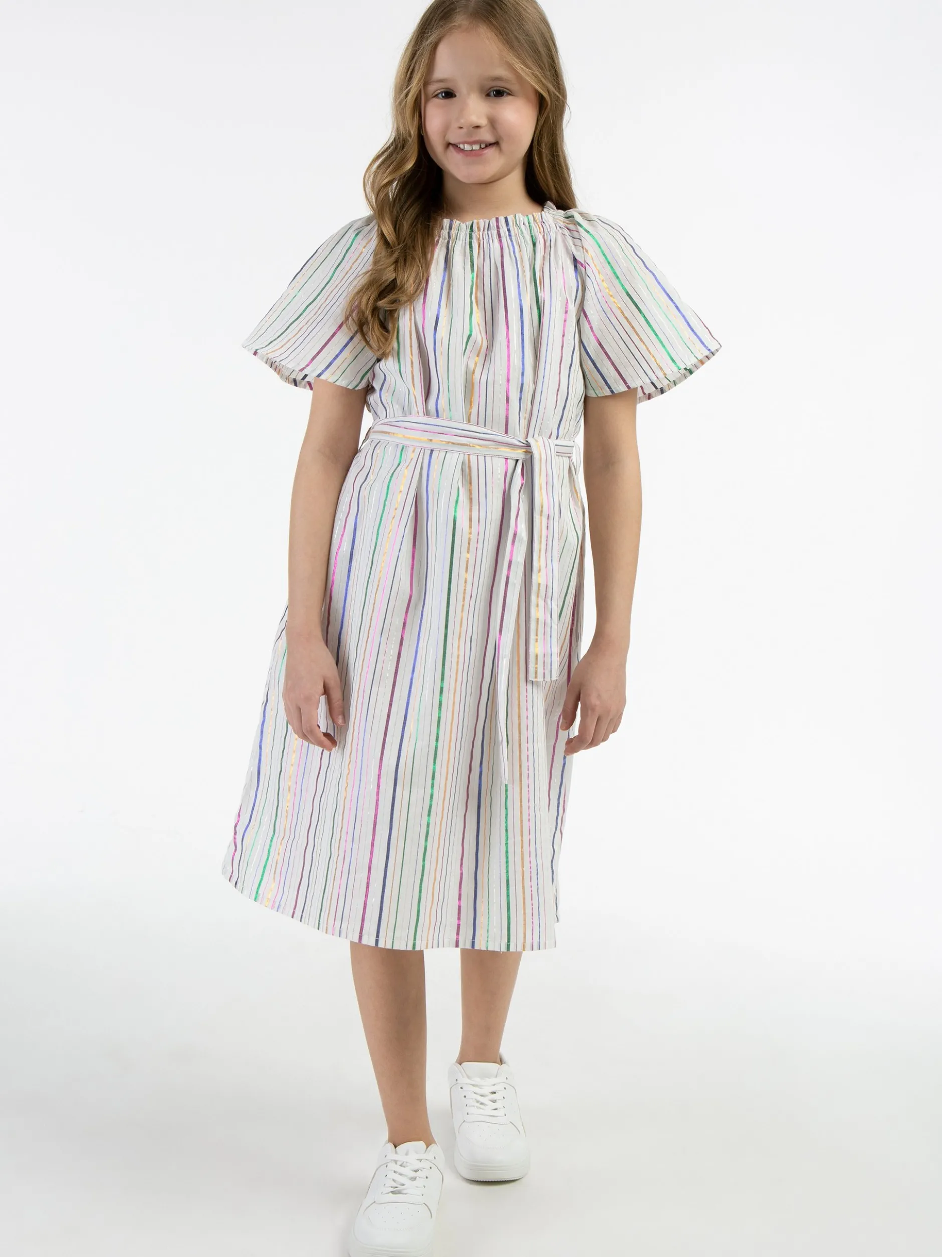 MyMo Mädchen Kleid in mehrfarbig - Ausschnitt: Rundhals