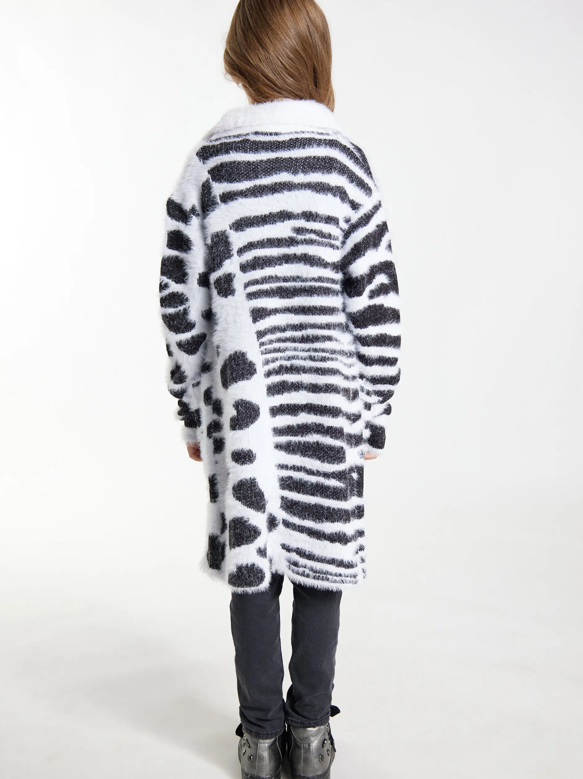 MyMo Mädchen Strickcardigan in weiß