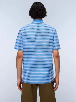 Napapijri Herren Polo - E-HIKARI SS in blau rosa
