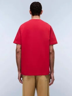 Napapijri Herren T-Shirt in rot - Ausschnitt: Rundhals