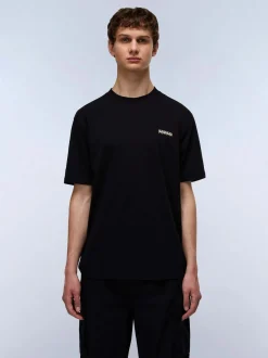 Napapijri Herren T-Shirt in schwarz - Ärmel: kurzarm