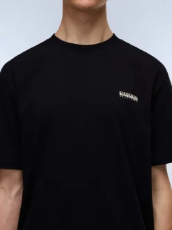 Napapijri Herren T-Shirt in schwarz - Ärmel: kurzarm