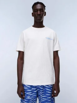 Napapijri Herren T-Shirt - S-ELIOR SS in ecru