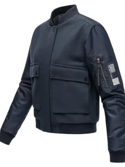 Navahoo Damen Bomberjacke - Willstehaben 14 in marine
