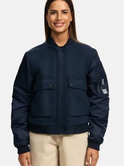 Navahoo Damen Bomberjacke - Willstehaben 14 in marine