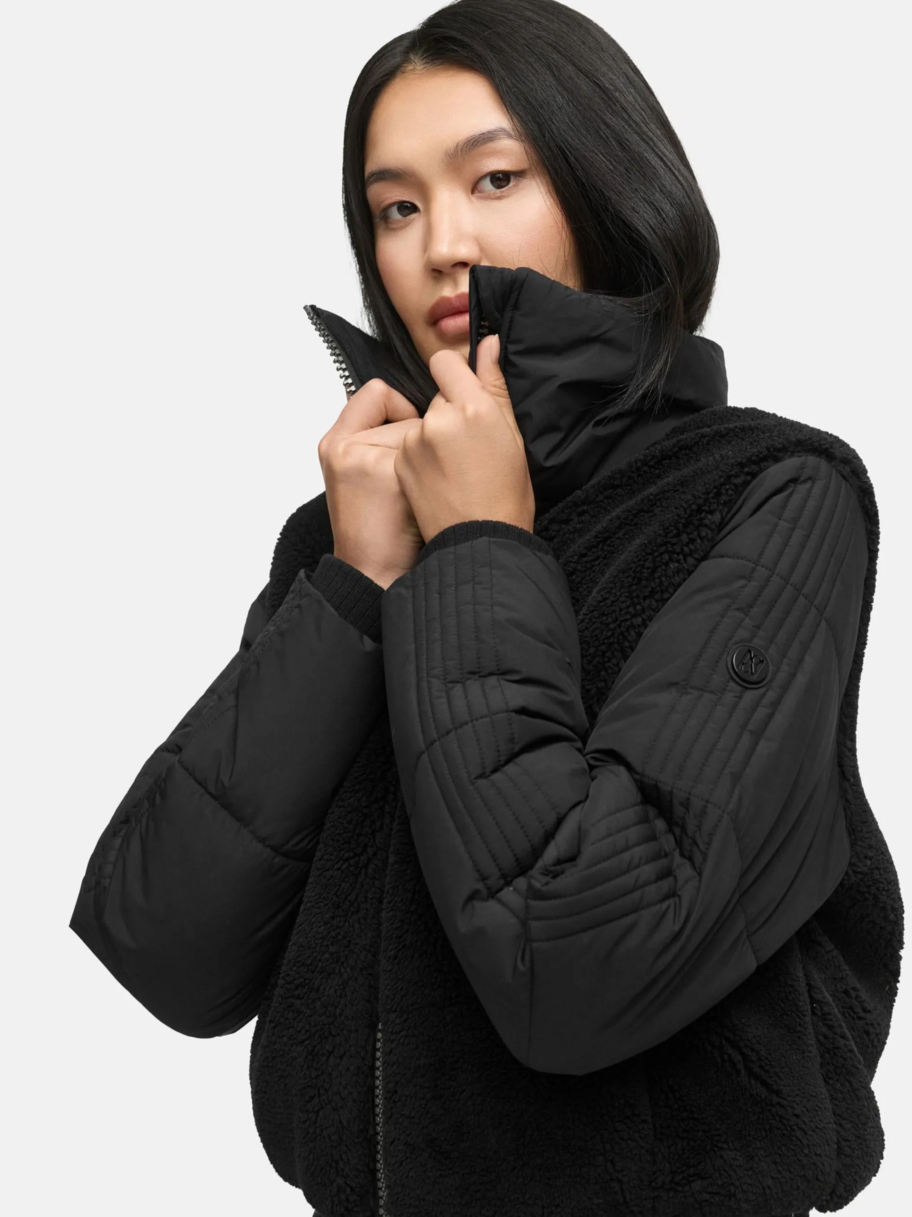 Navahoo Damen Fleecejacke - Teddyzone 14 in schwarz