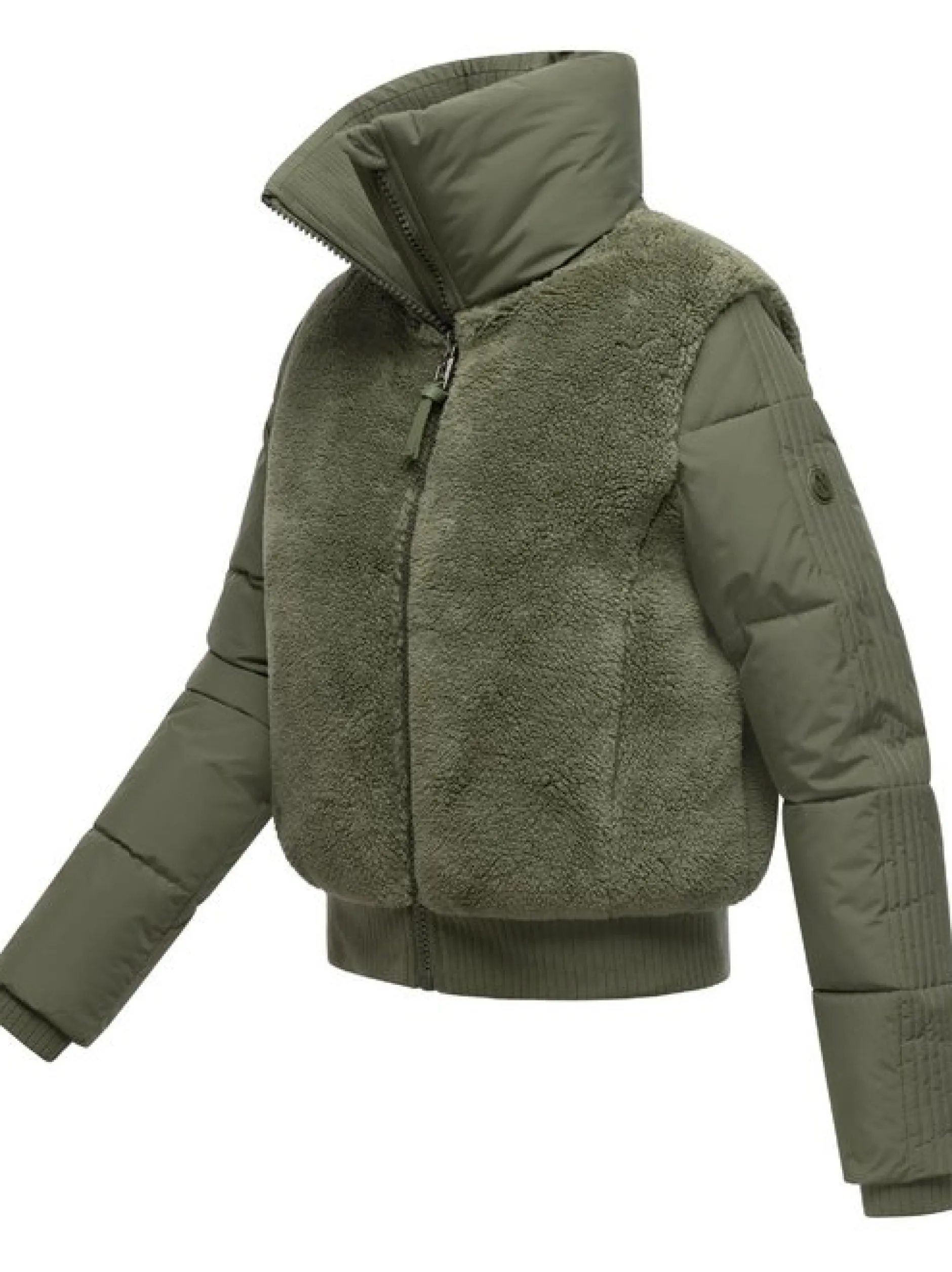 Navahoo Damen Fleecejacke - Teddyzone 14 in oliv