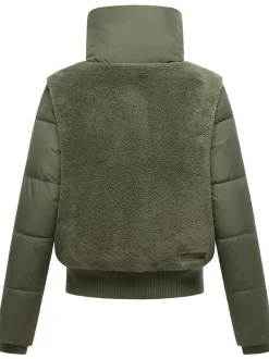 Navahoo Damen Fleecejacke - Teddyzone 14 in oliv