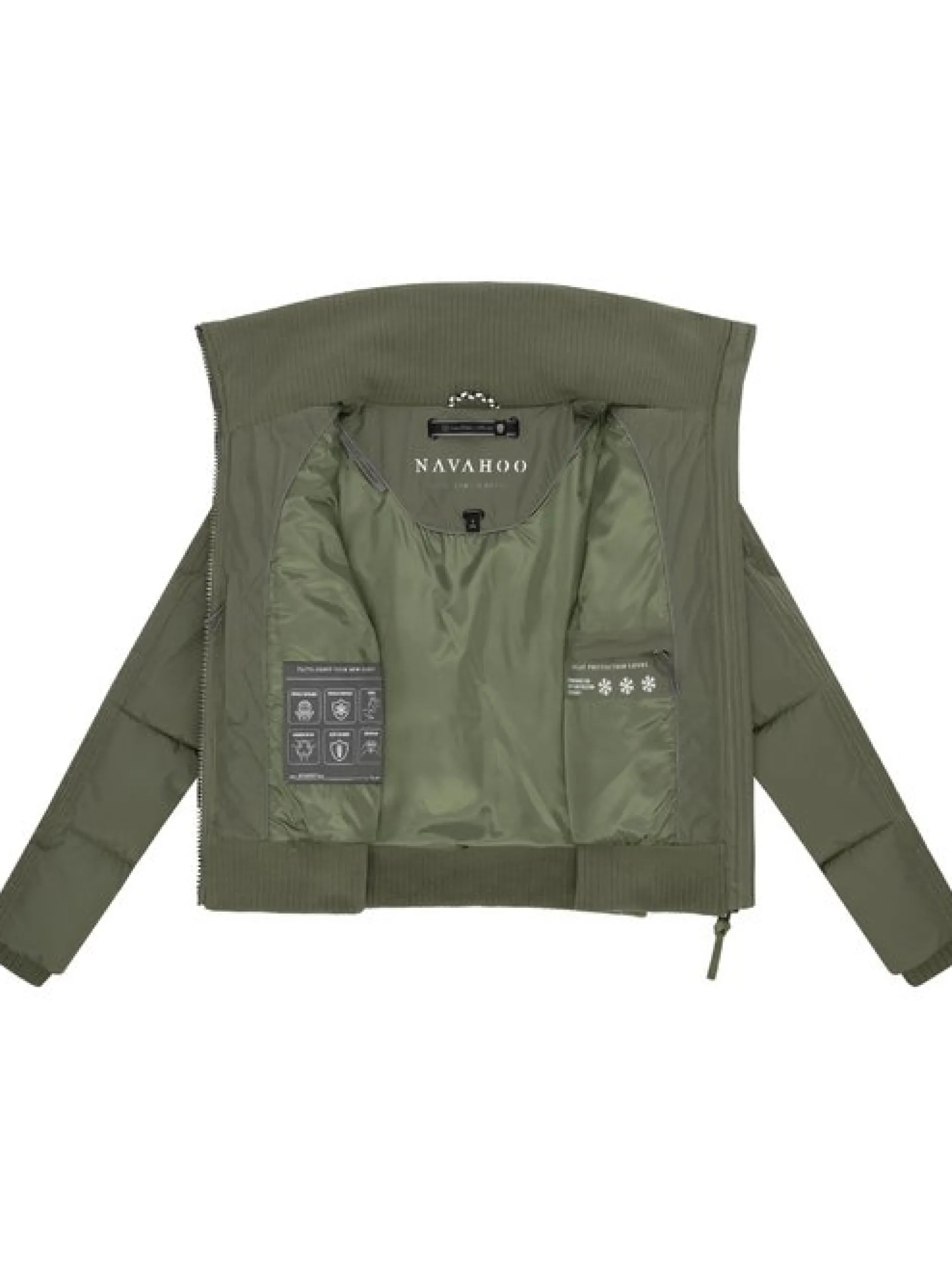 Navahoo Damen Fleecejacke - Teddyzone 14 in oliv