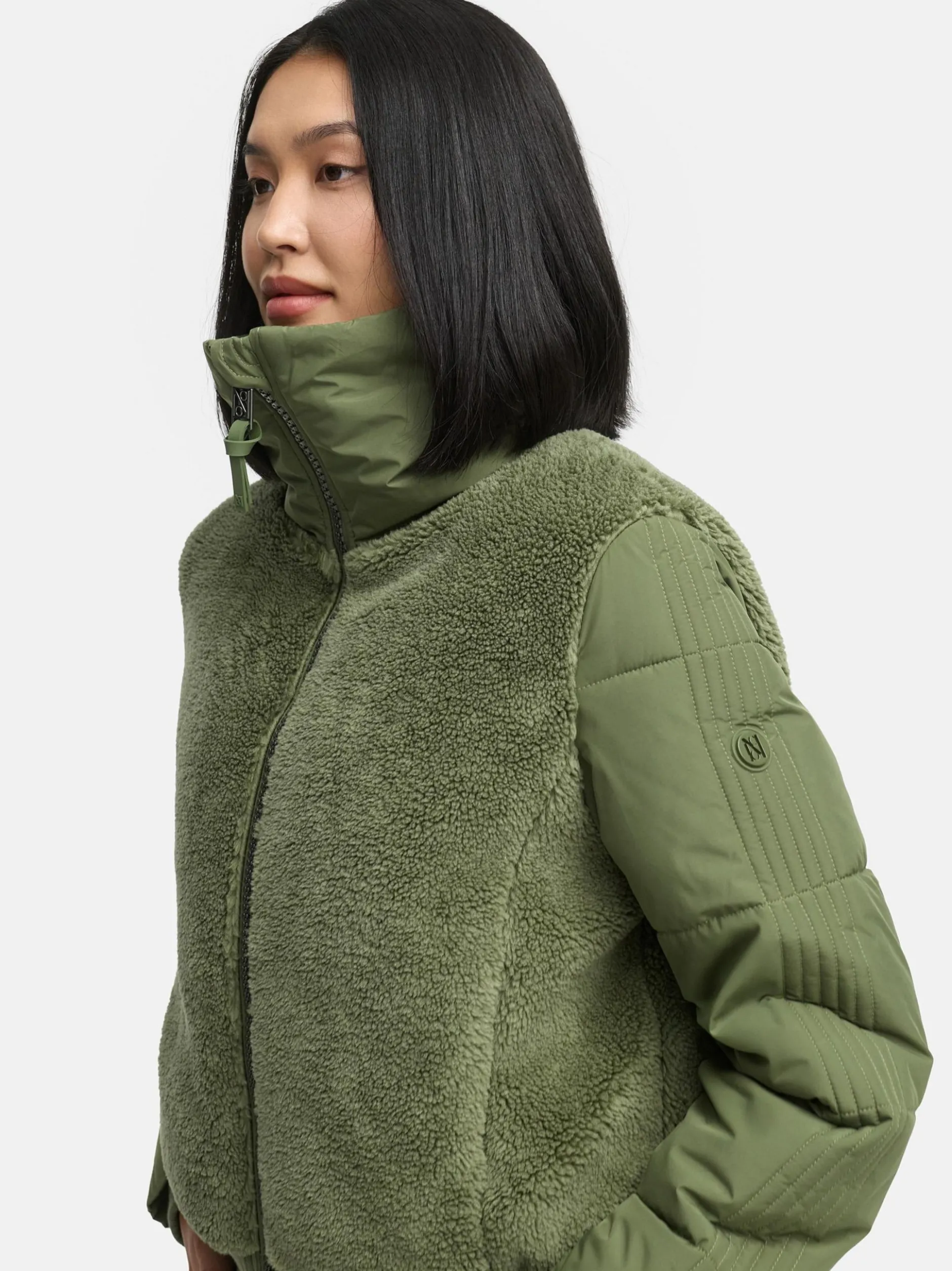Navahoo Damen Fleecejacke - Teddyzone 14 in oliv
