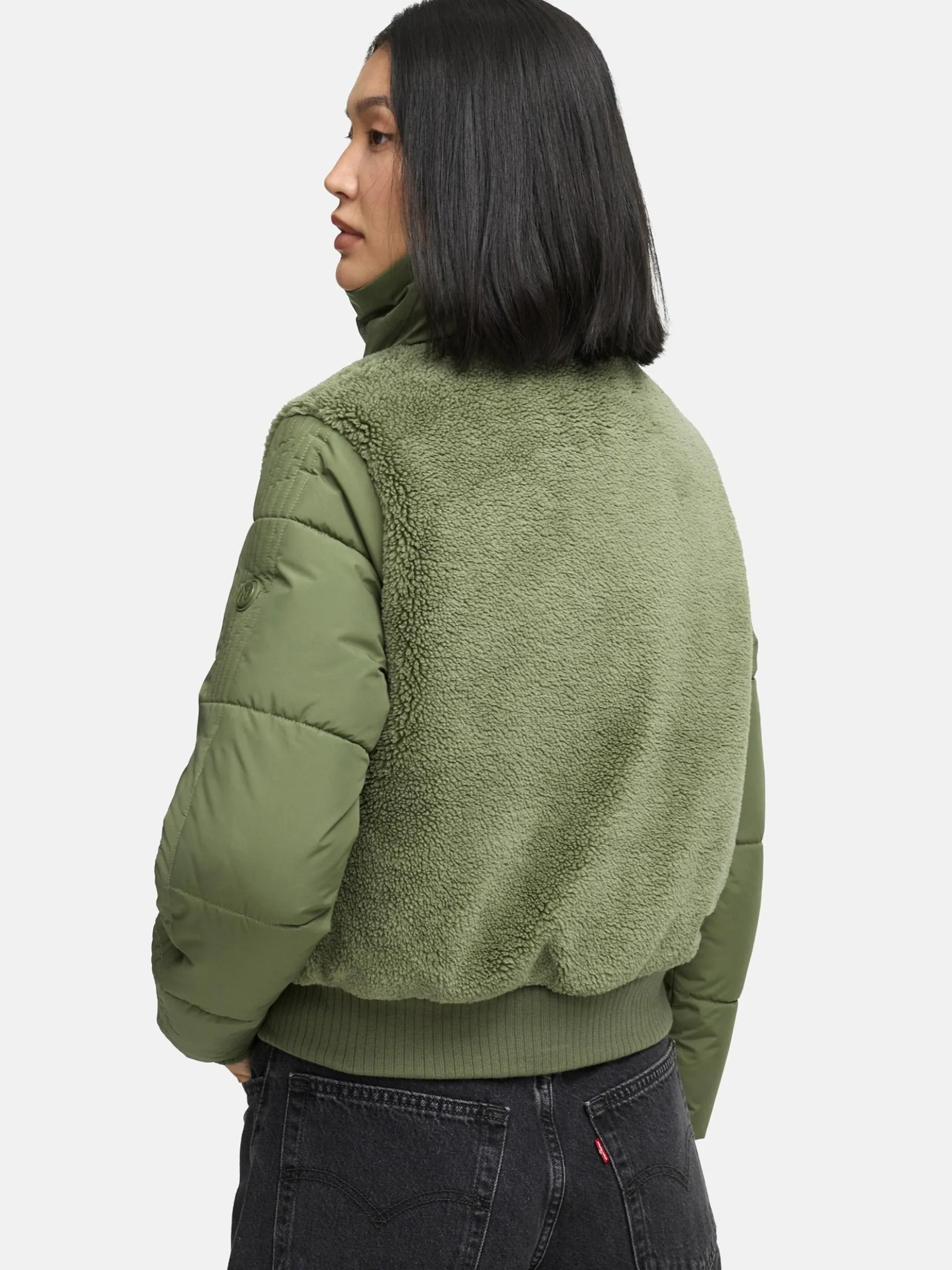 Navahoo Damen Fleecejacke - Teddyzone 14 in oliv