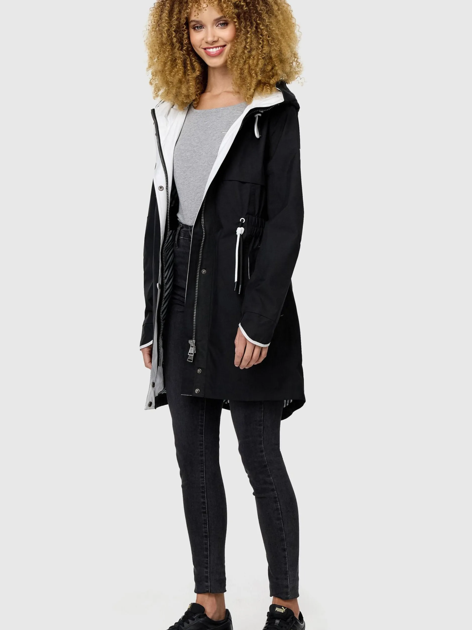 Navahoo Damen Kurzmantel - Xankaa in schwarz