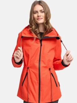 Navahoo Damen Outdoorjacke - Blumentanz 14 in orange