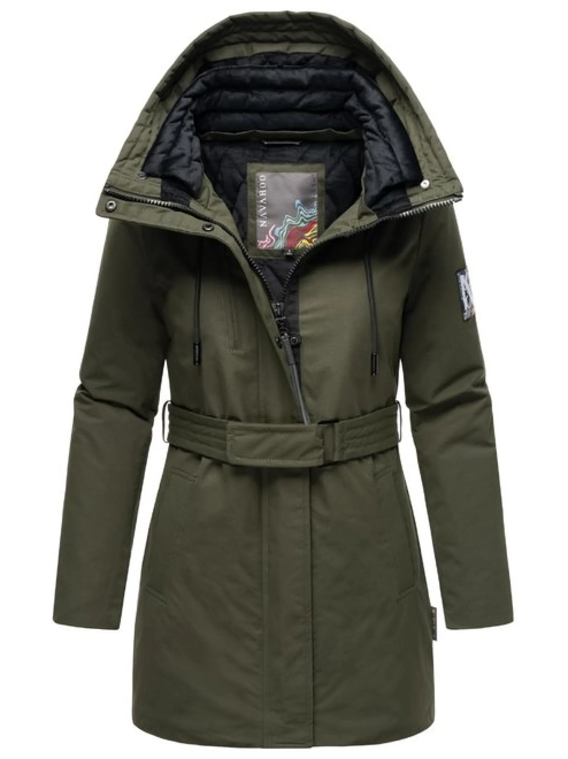 Navahoo Damen Parka - Eishauch 14 in oliv