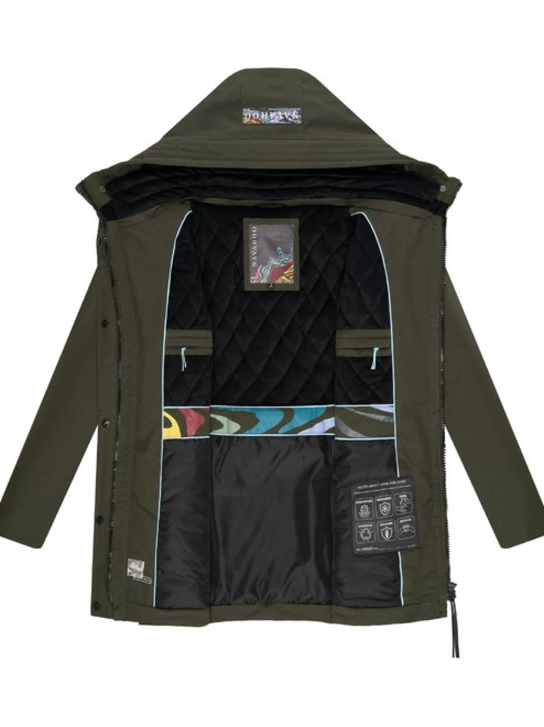 Navahoo Damen Parka - Eishauch 14 in oliv