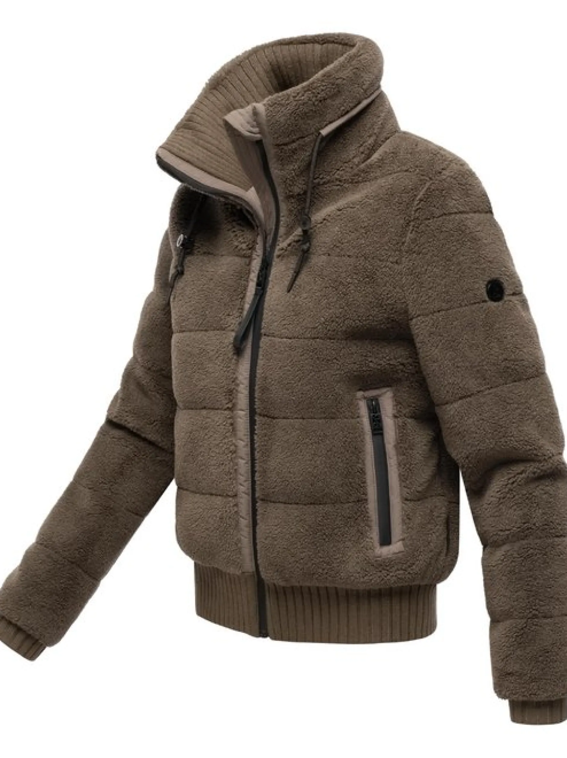 Navahoo Damen Plüschjacke - Schneepuder 14 in braun