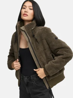 Navahoo Damen Plüschjacke - Schneepuder 14 in braun