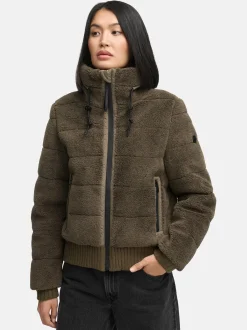 Navahoo Damen Plüschjacke - Schneepuder 14 in braun