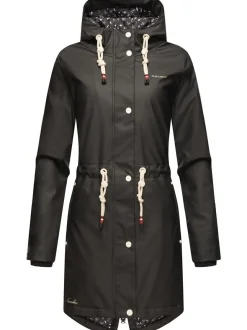 Navahoo Damen Regenjacke - Flower of Ocean in schwarz