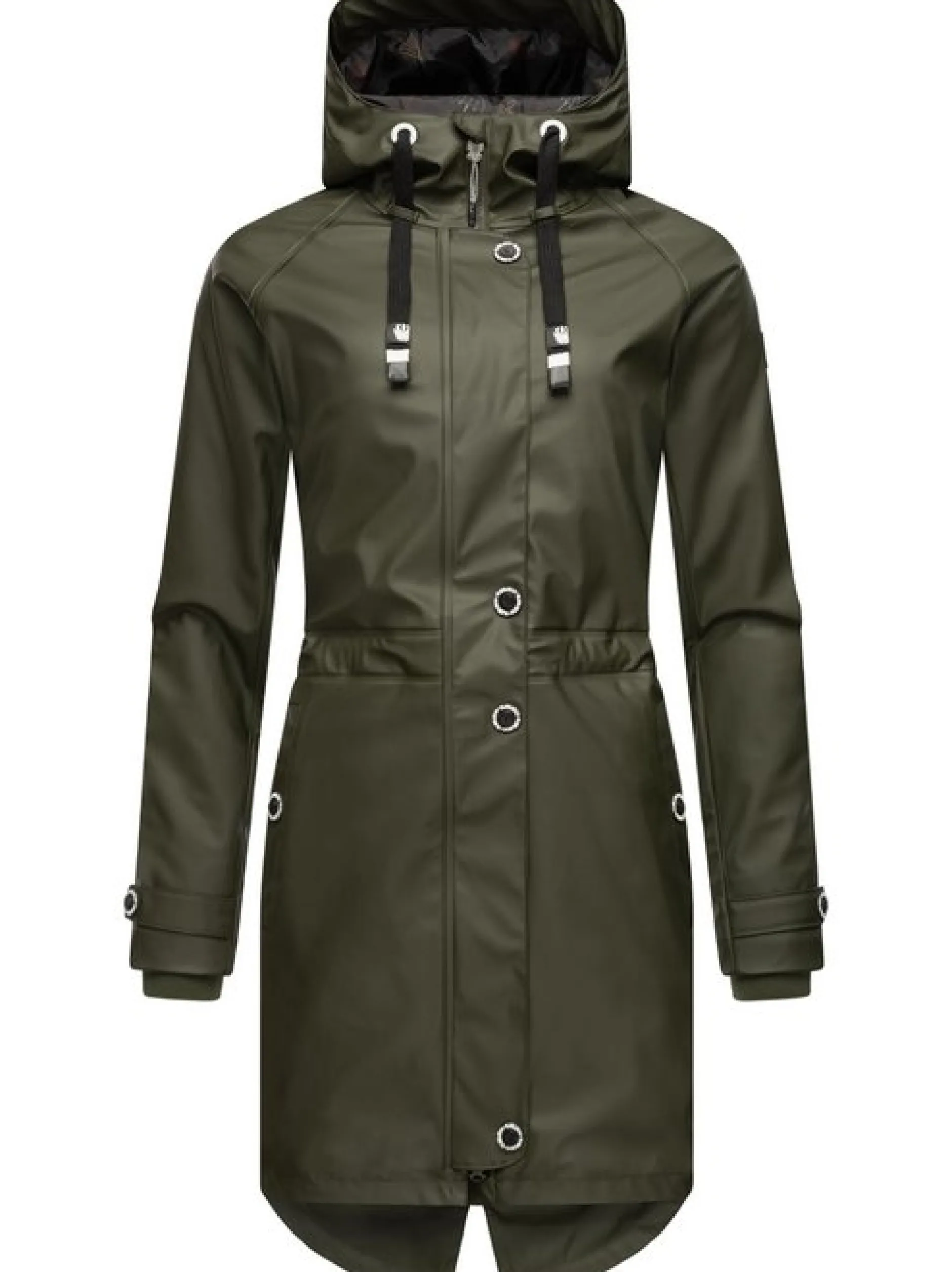 Navahoo Damen Regenjacke - Rainy Flower in oliv