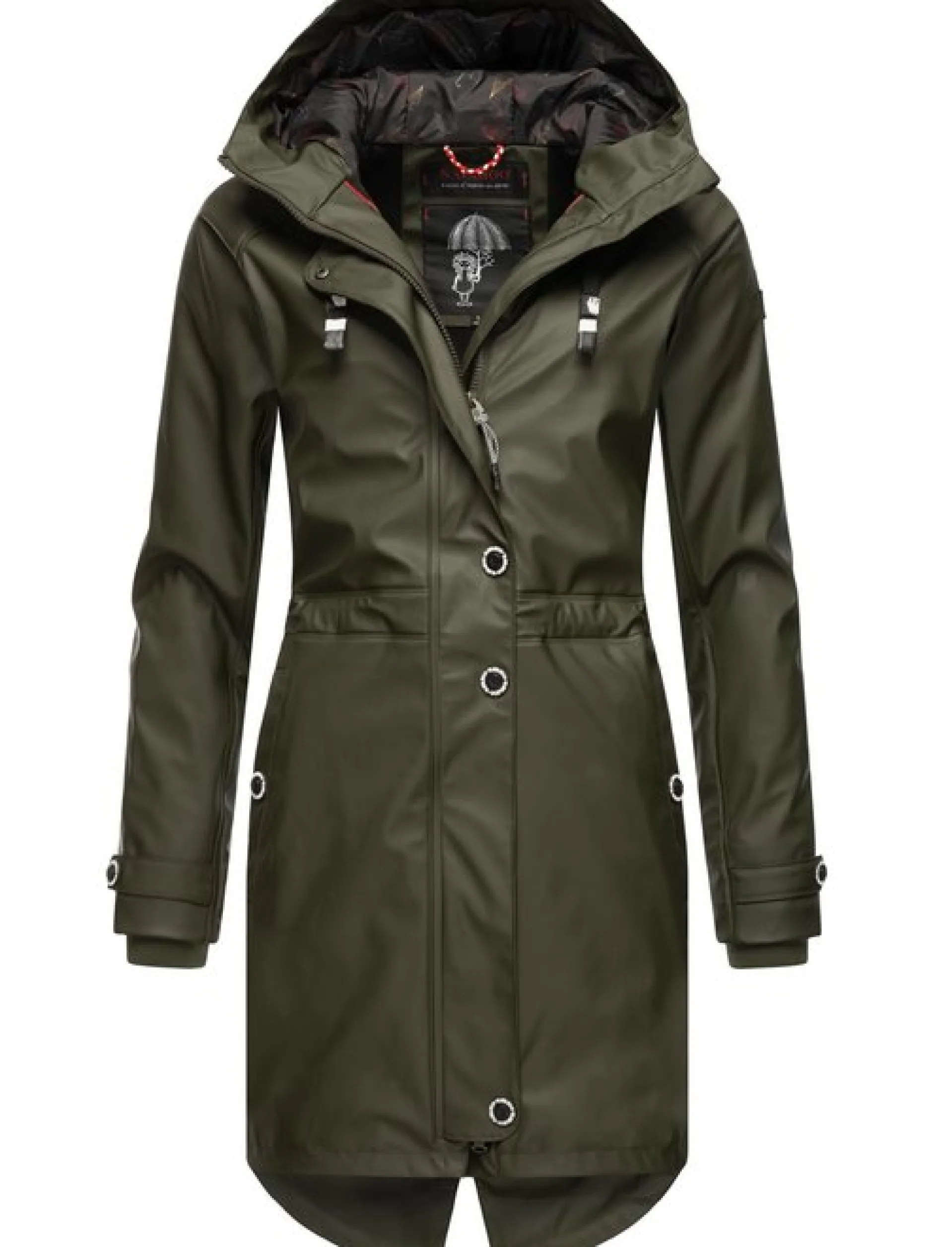Navahoo Damen Regenjacke - Rainy Flower in oliv