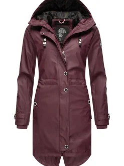 Navahoo Damen Regenjacke - Rainy Flower in bordeaux