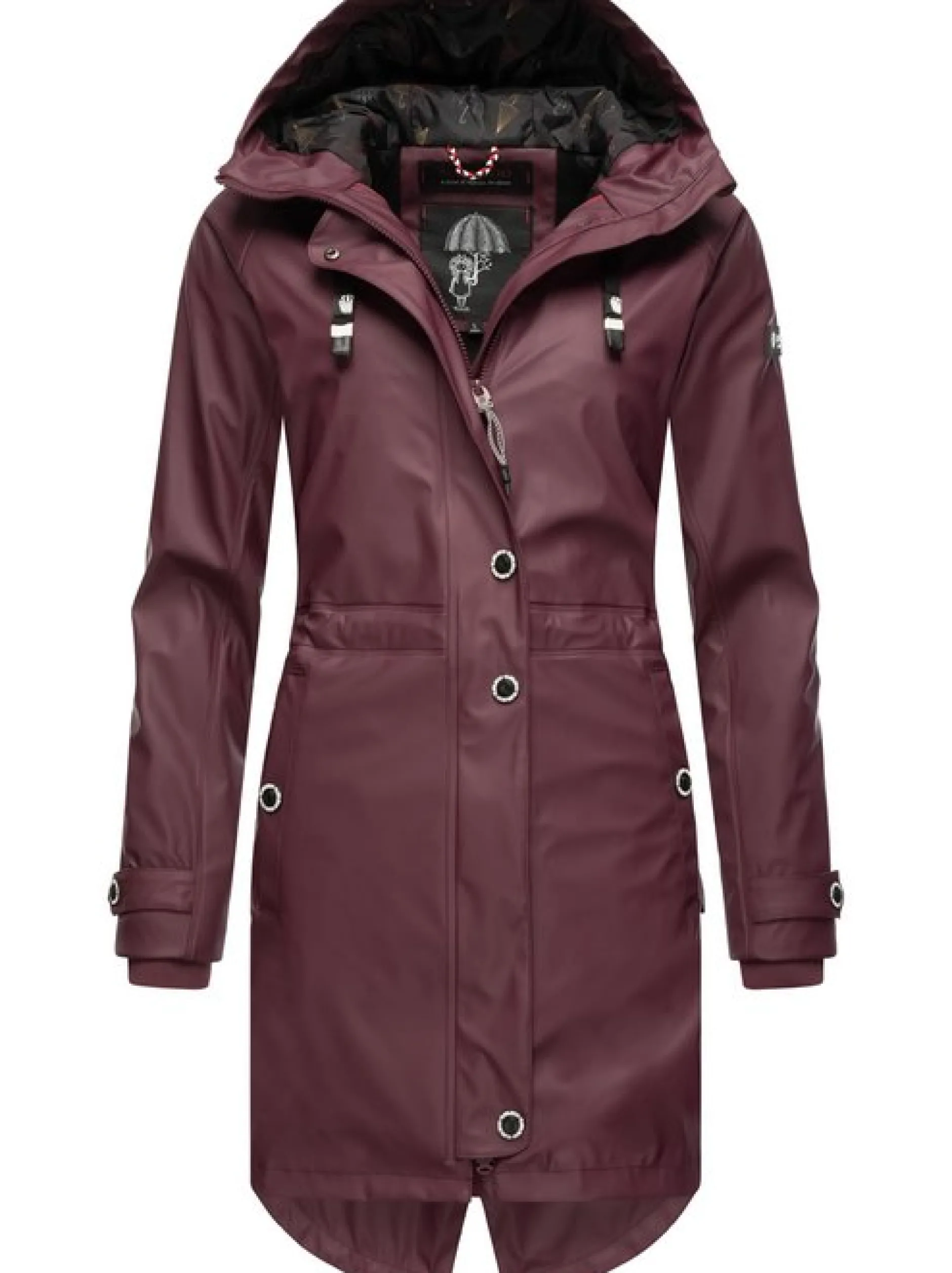 Navahoo Damen Regenjacke - Rainy Flower in bordeaux