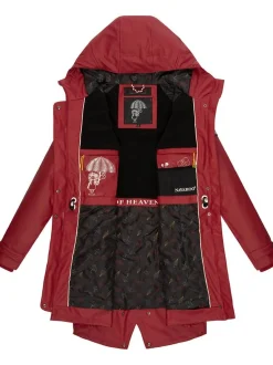 Navahoo Damen Regenjacke - Rainy Flower in rot