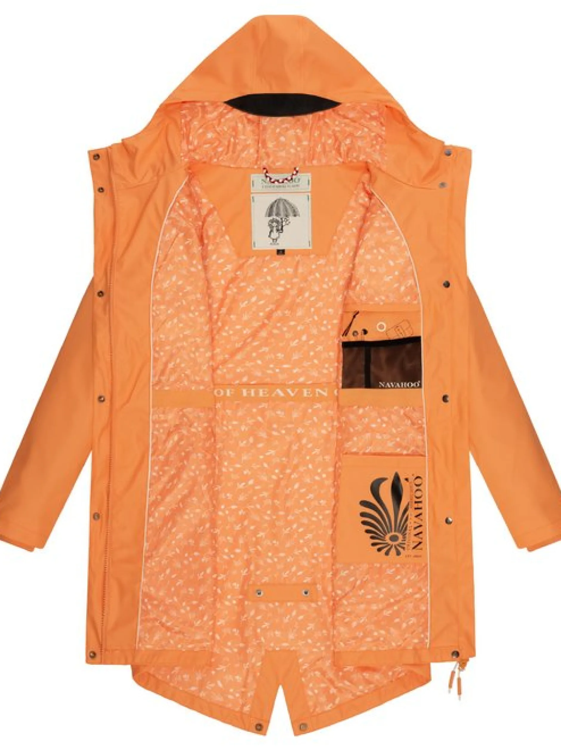Navahoo Damen Regenjacke - Tropical Storm OO in aprikot