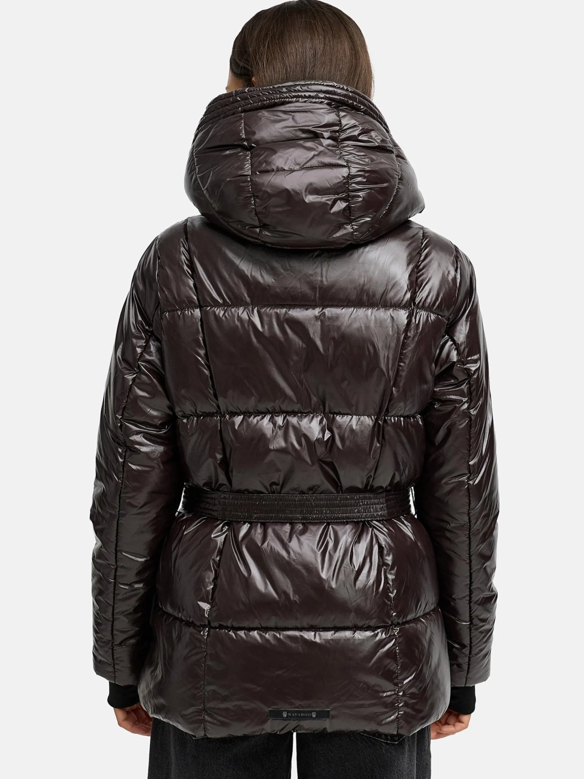 Navahoo Damen Steppjacke - Eisglanz 14 in schoko