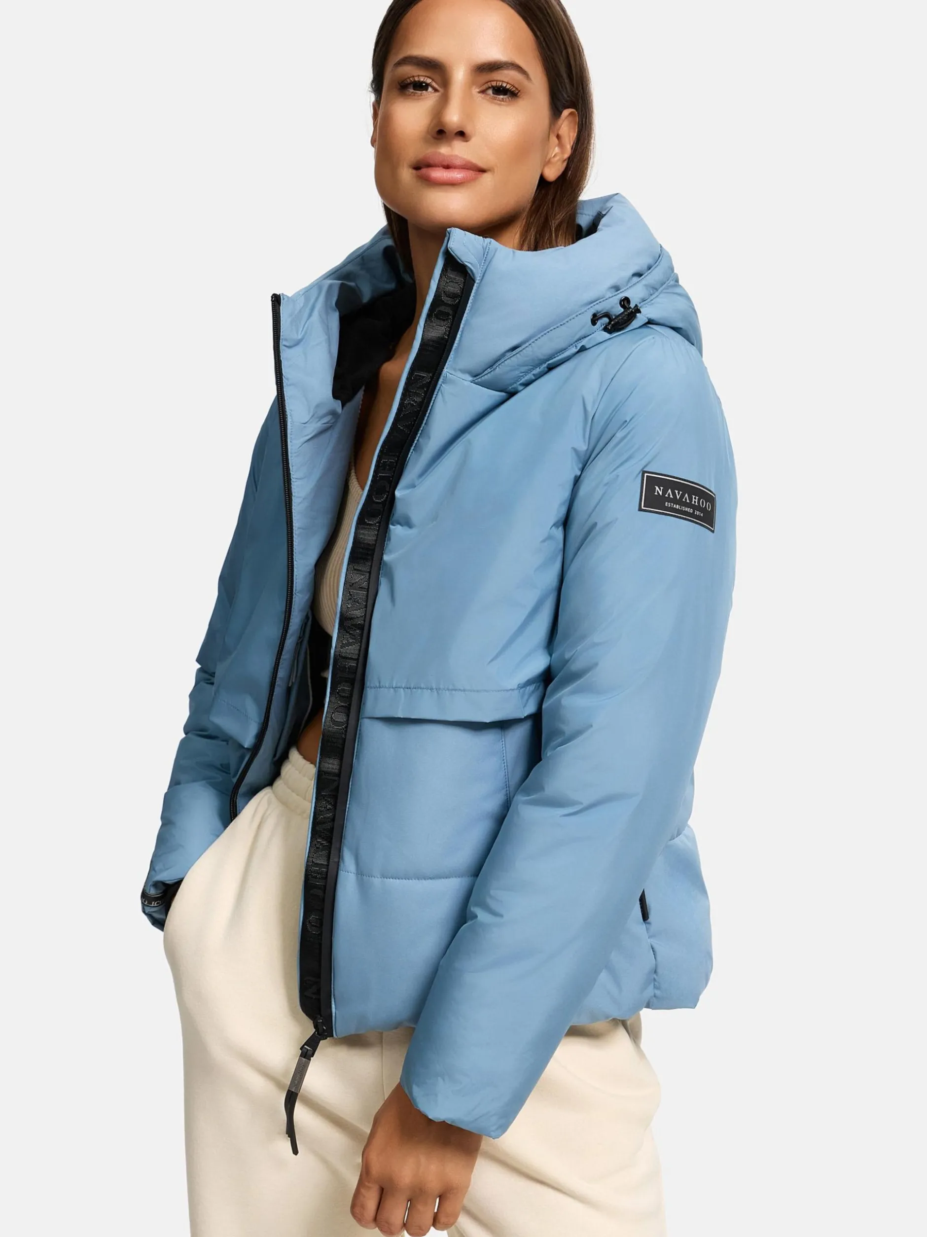 Navahoo Damen Steppjacke - Liebesküken XIV in blau