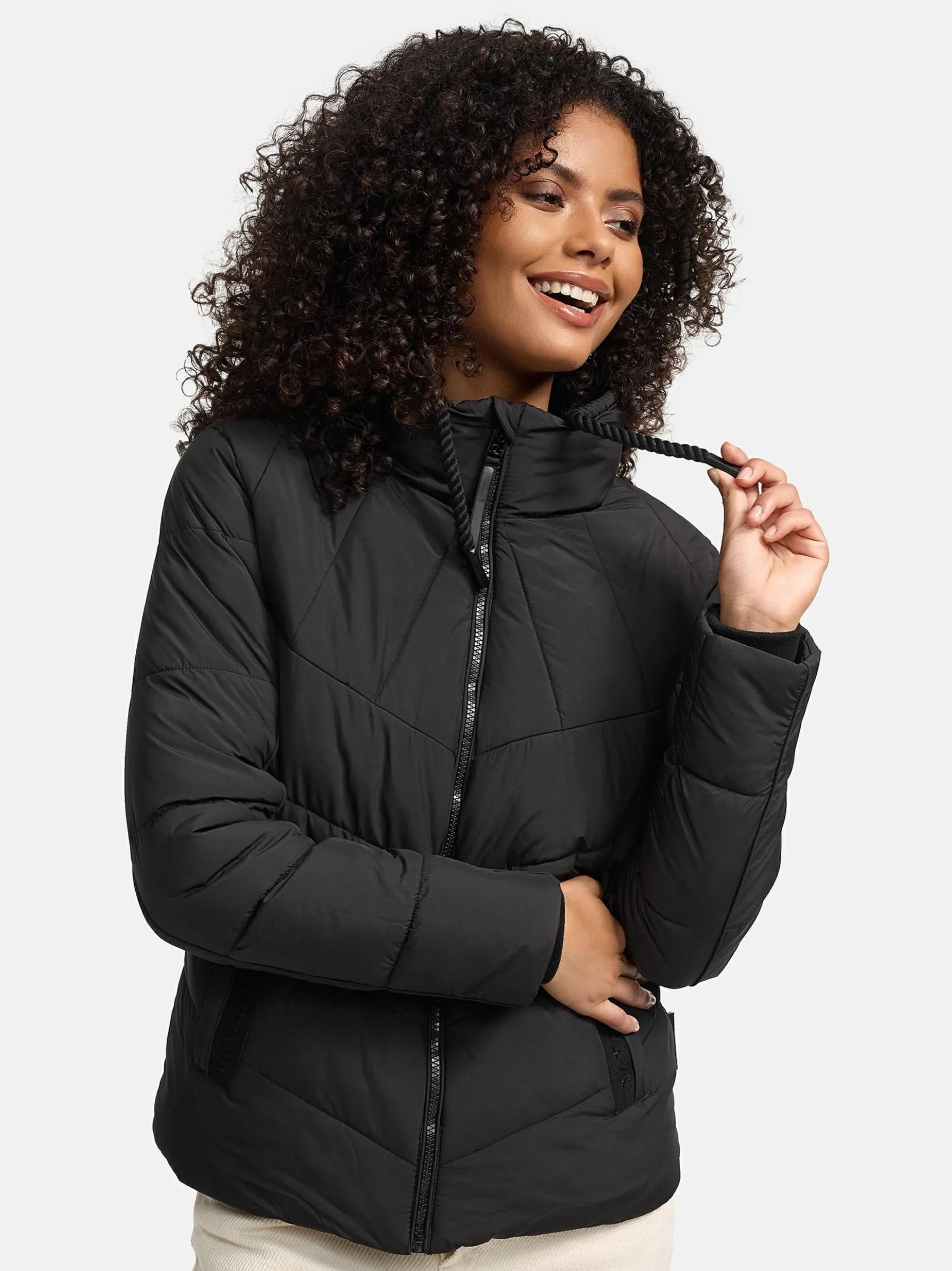 Navahoo Damen Steppjacke - Liebesfee 14 in schwarz