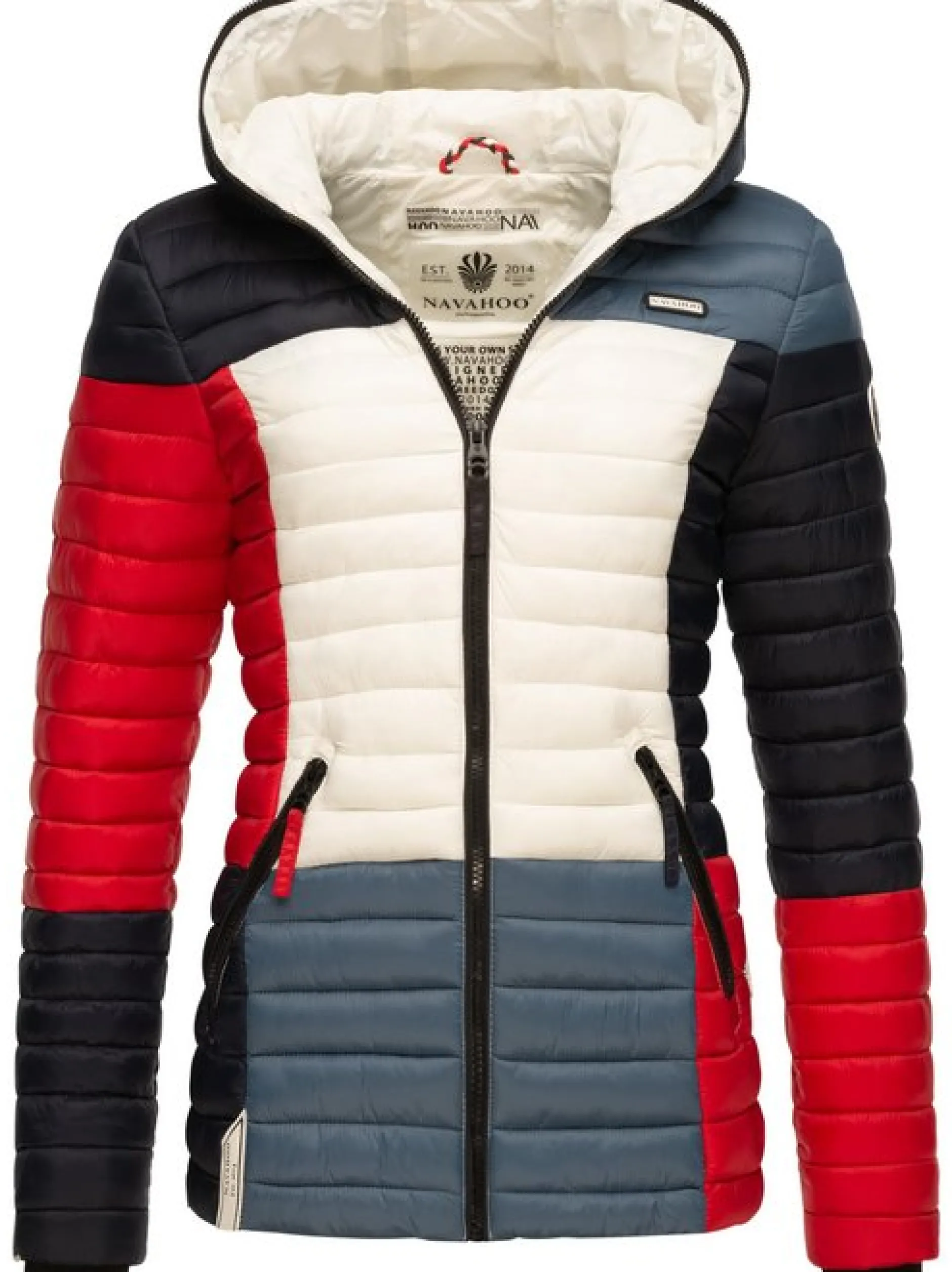 Navahoo Damen Steppjacke - Multikulti in rot