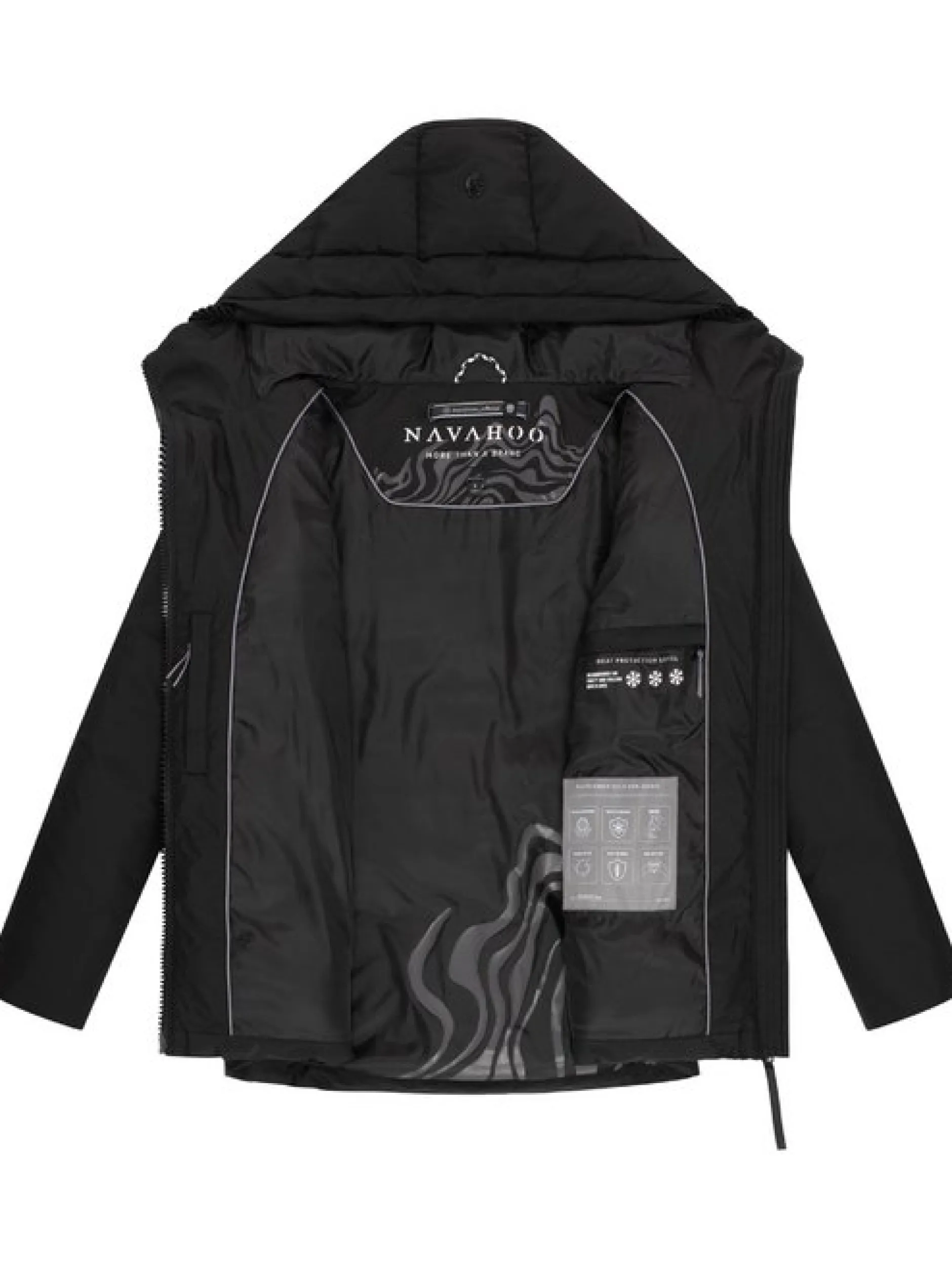 Navahoo Damen Steppjacke - Pastellzauber 14 in schwarz