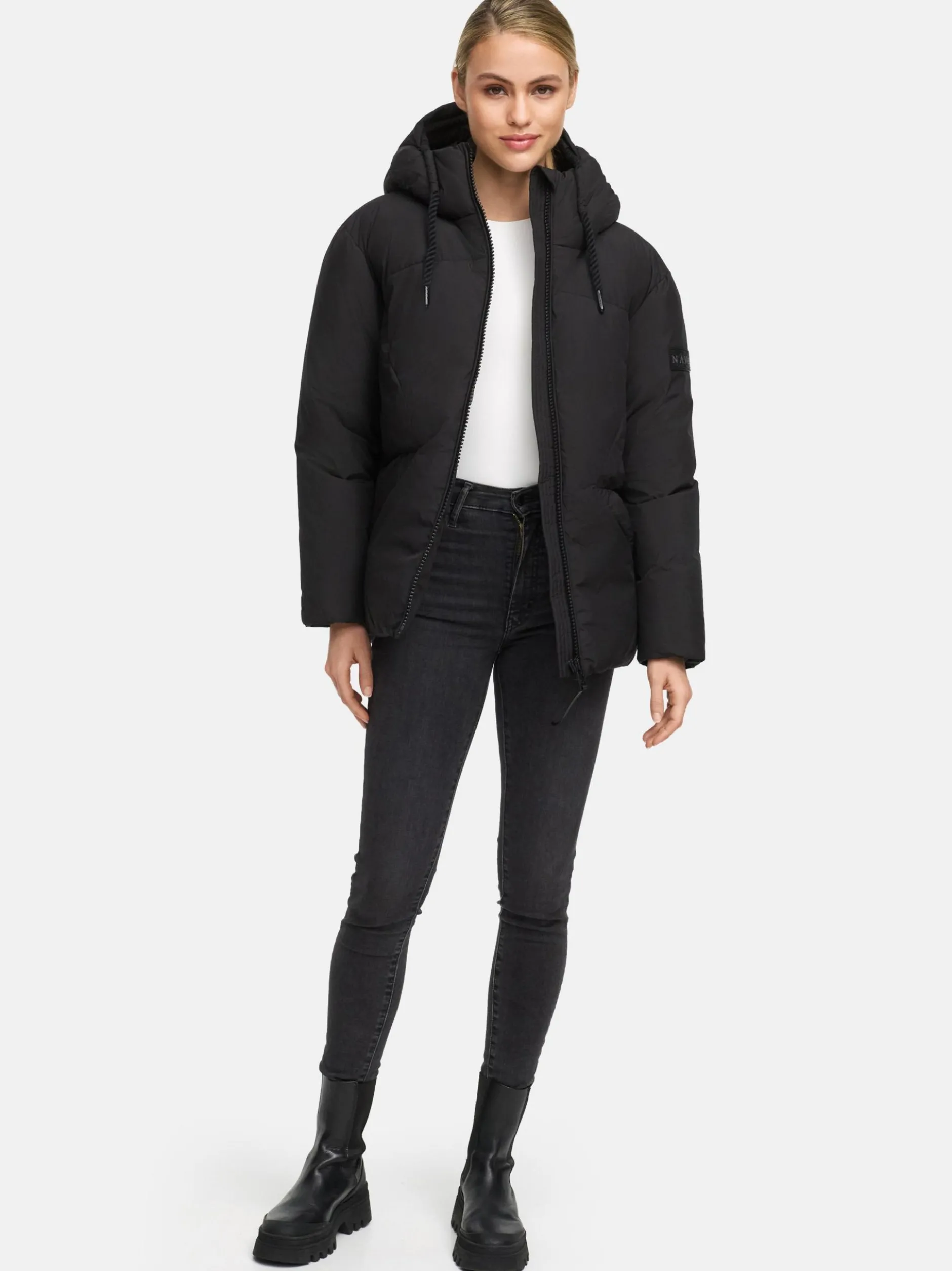 Navahoo Damen Steppjacke - Pastellzauber 14 in schwarz