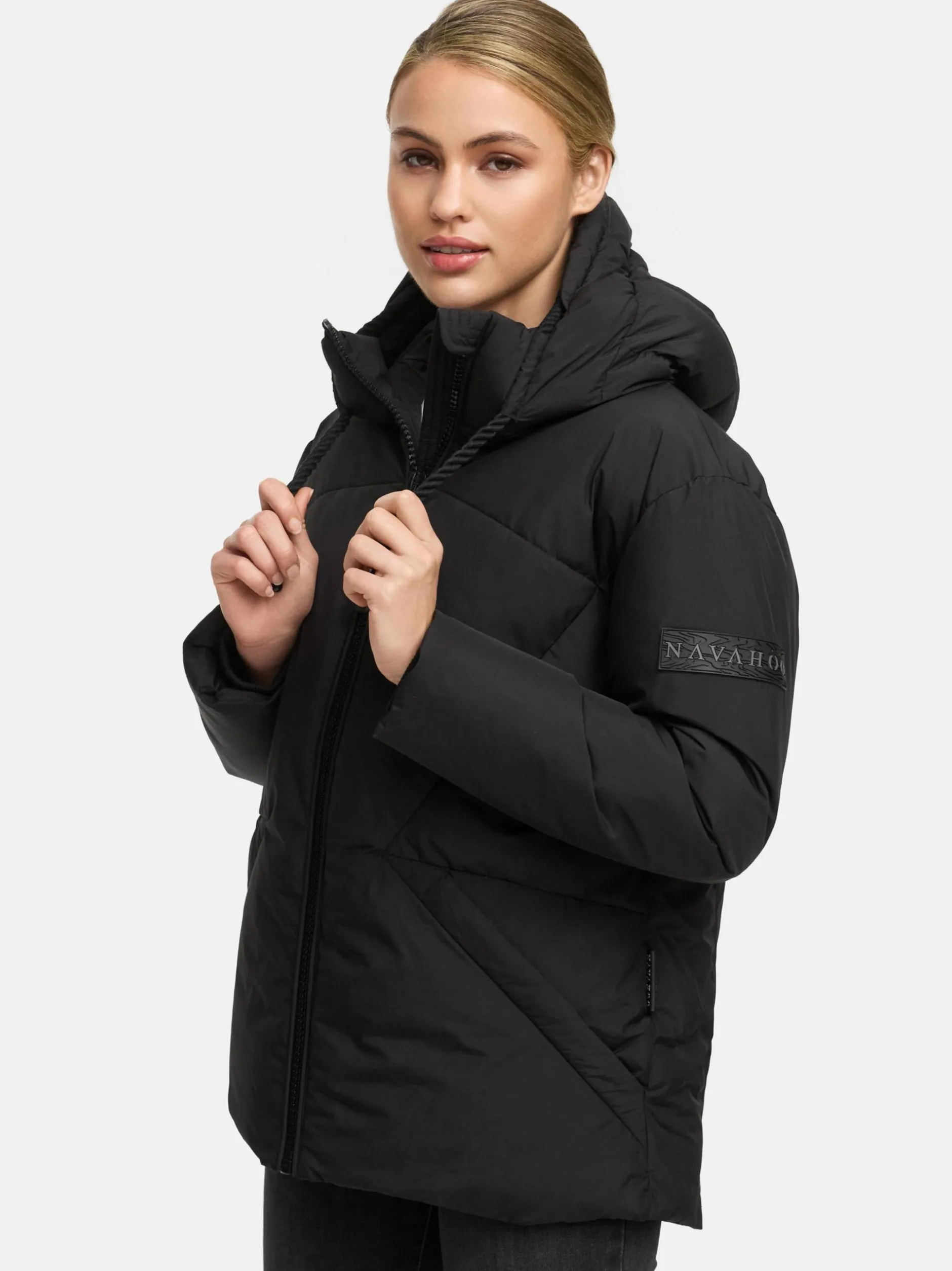 Navahoo Damen Steppjacke - Pastellzauber 14 in schwarz