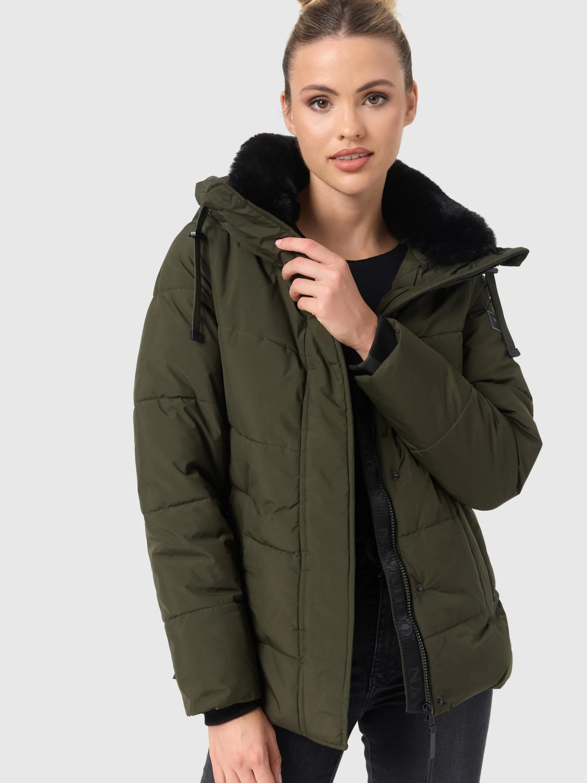 Navahoo Damen Steppjacke - Sag ja XIV in oliv