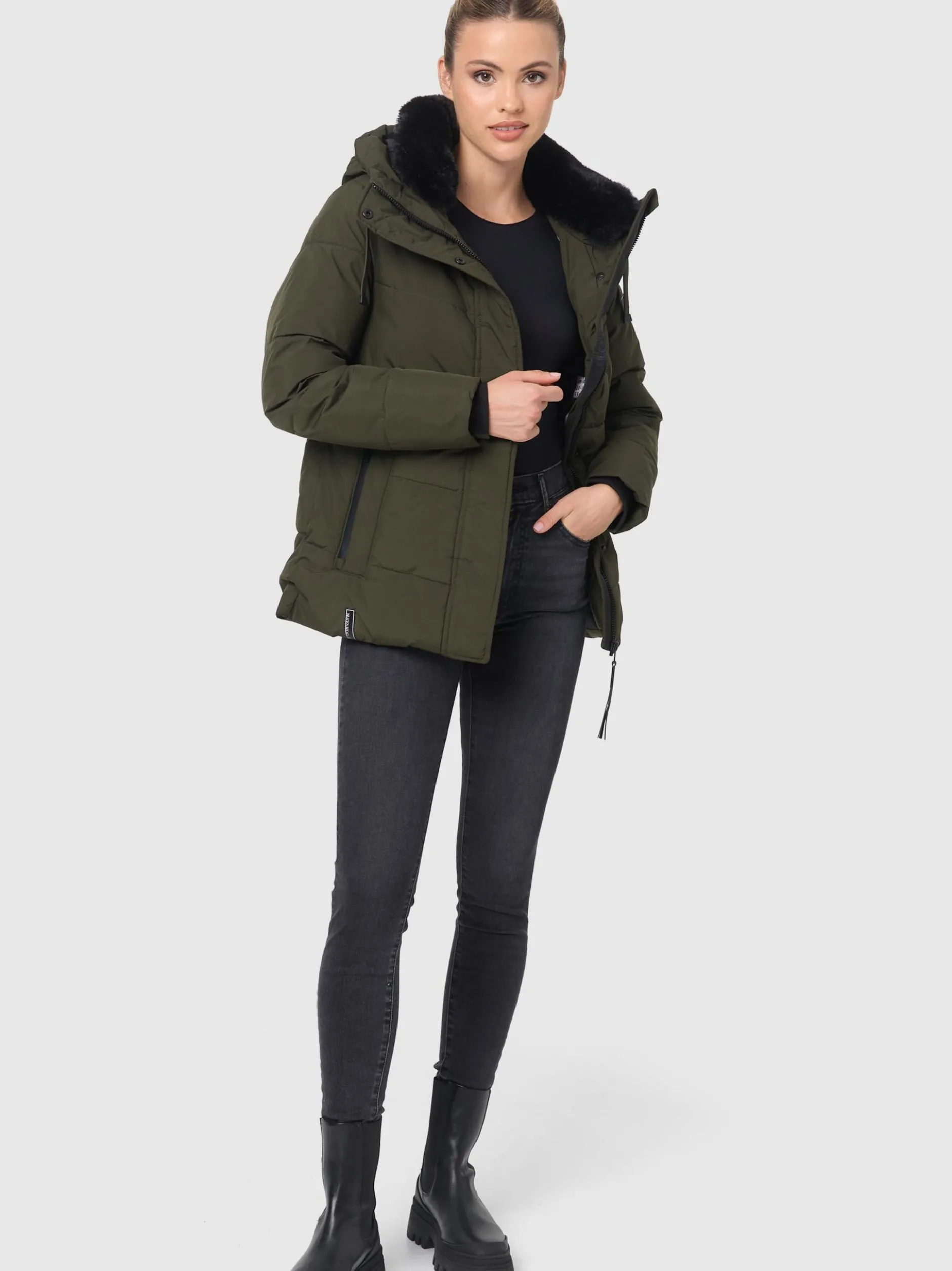 Navahoo Damen Steppjacke - Sag ja XIV in oliv