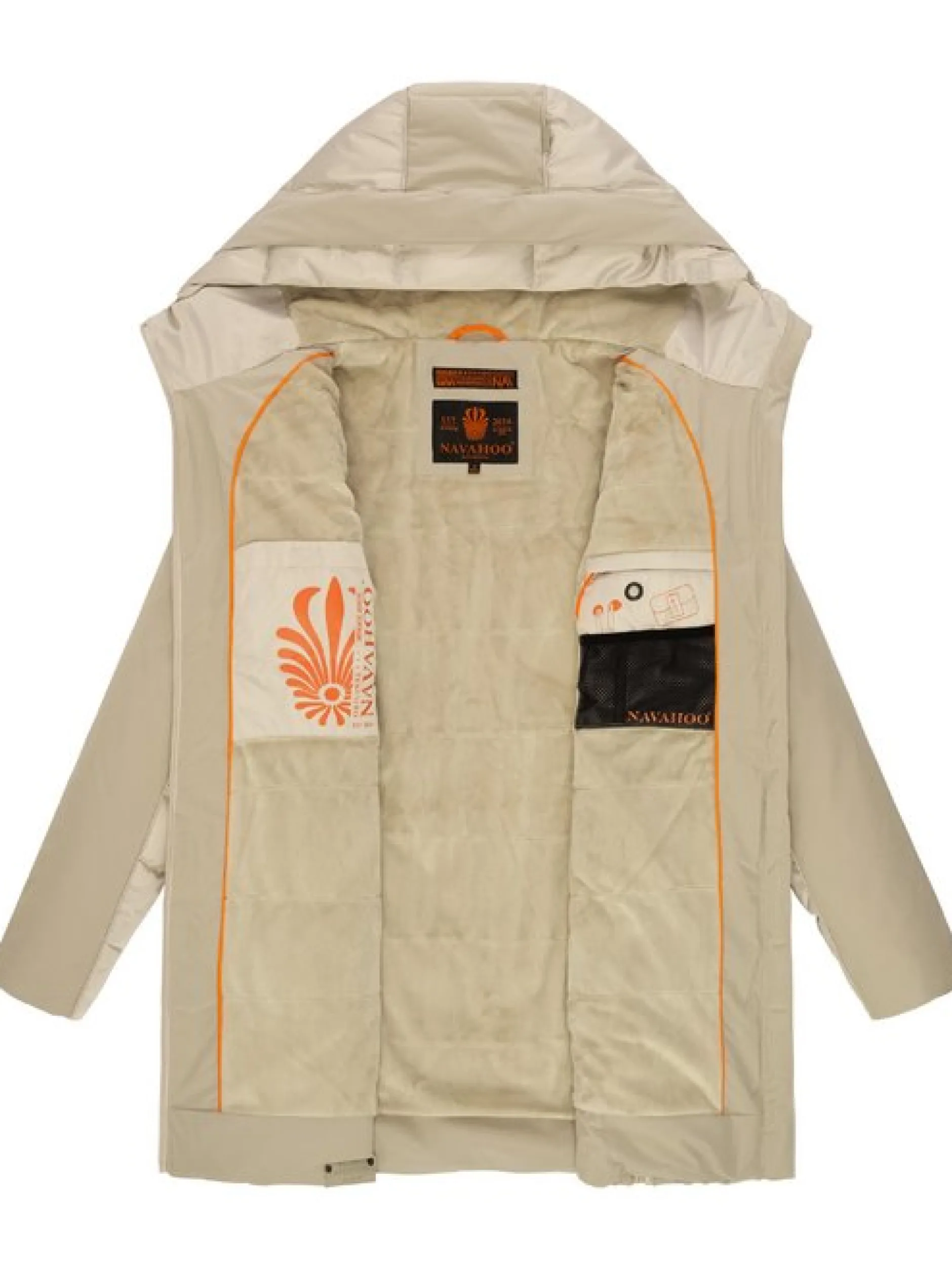 Navahoo Damen Steppjacke - Samtkätzchen in grau
