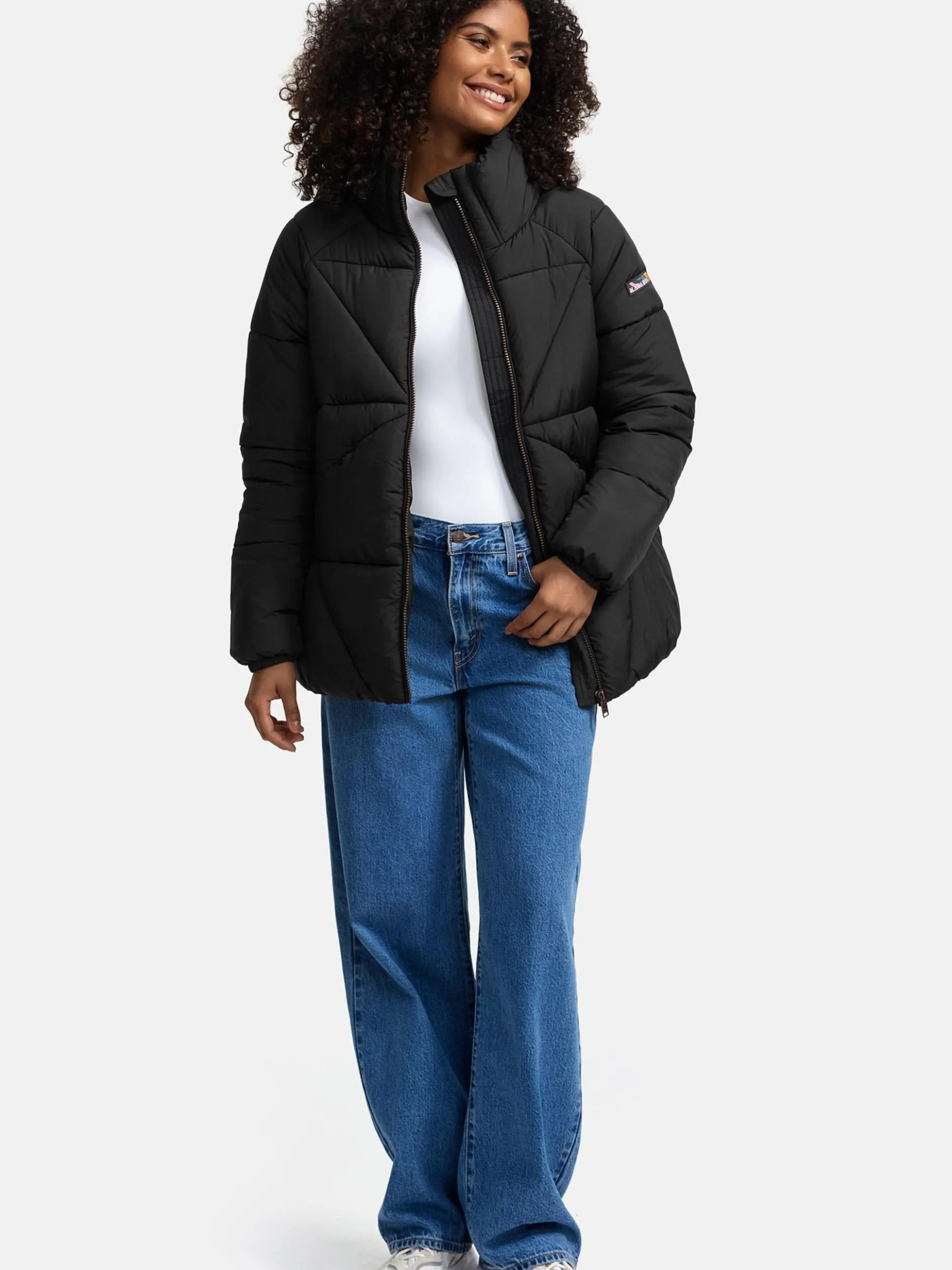 Navahoo Damen Steppjacke - Schokolinaa 14 in schwarz