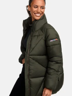 Navahoo Damen Steppjacke - Schokolinaa 14 in oliv