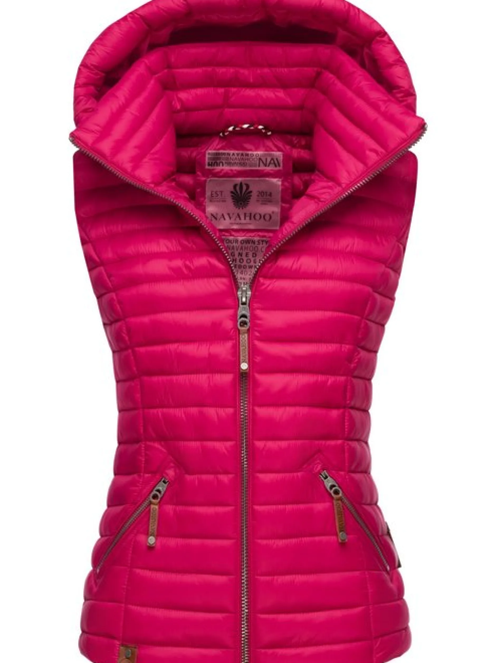 Navahoo Damen Steppweste - Shadaa in fuchsia