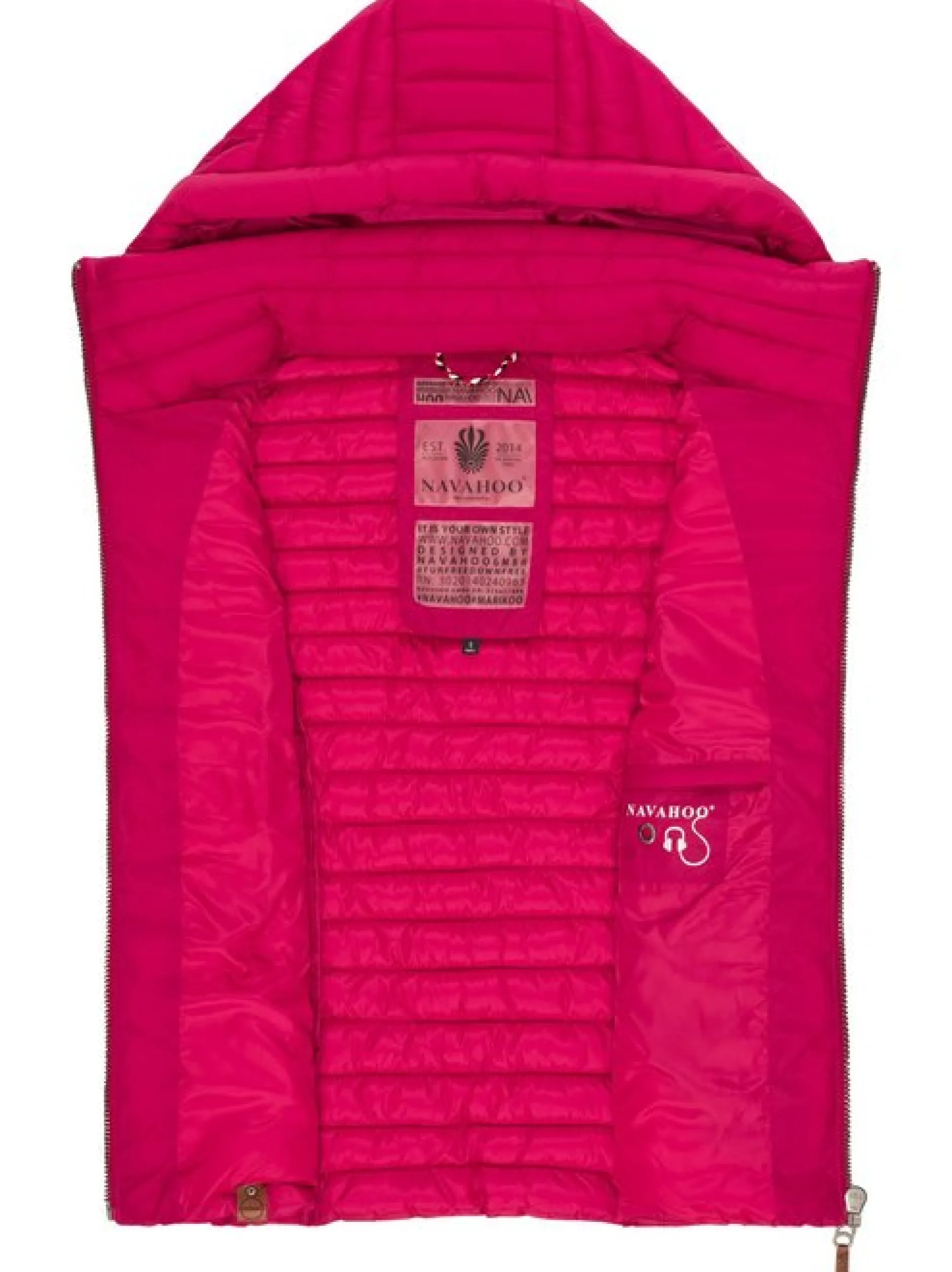 Navahoo Damen Steppweste - Shadaa in fuchsia
