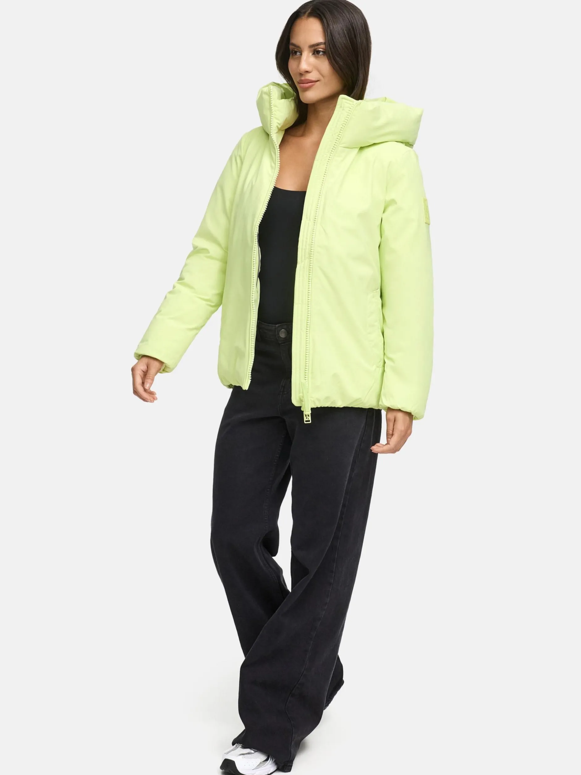 Navahoo Damen Winterjacke - Blütenlicht 14 in limone