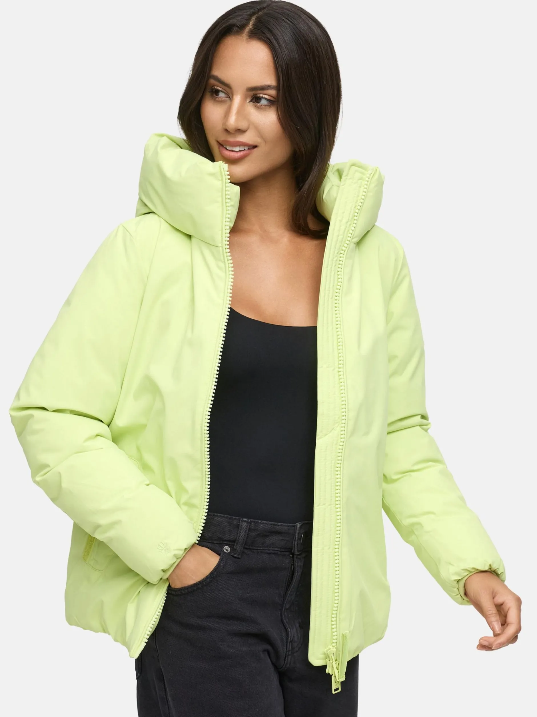 Navahoo Damen Winterjacke - Blütenlicht 14 in limone