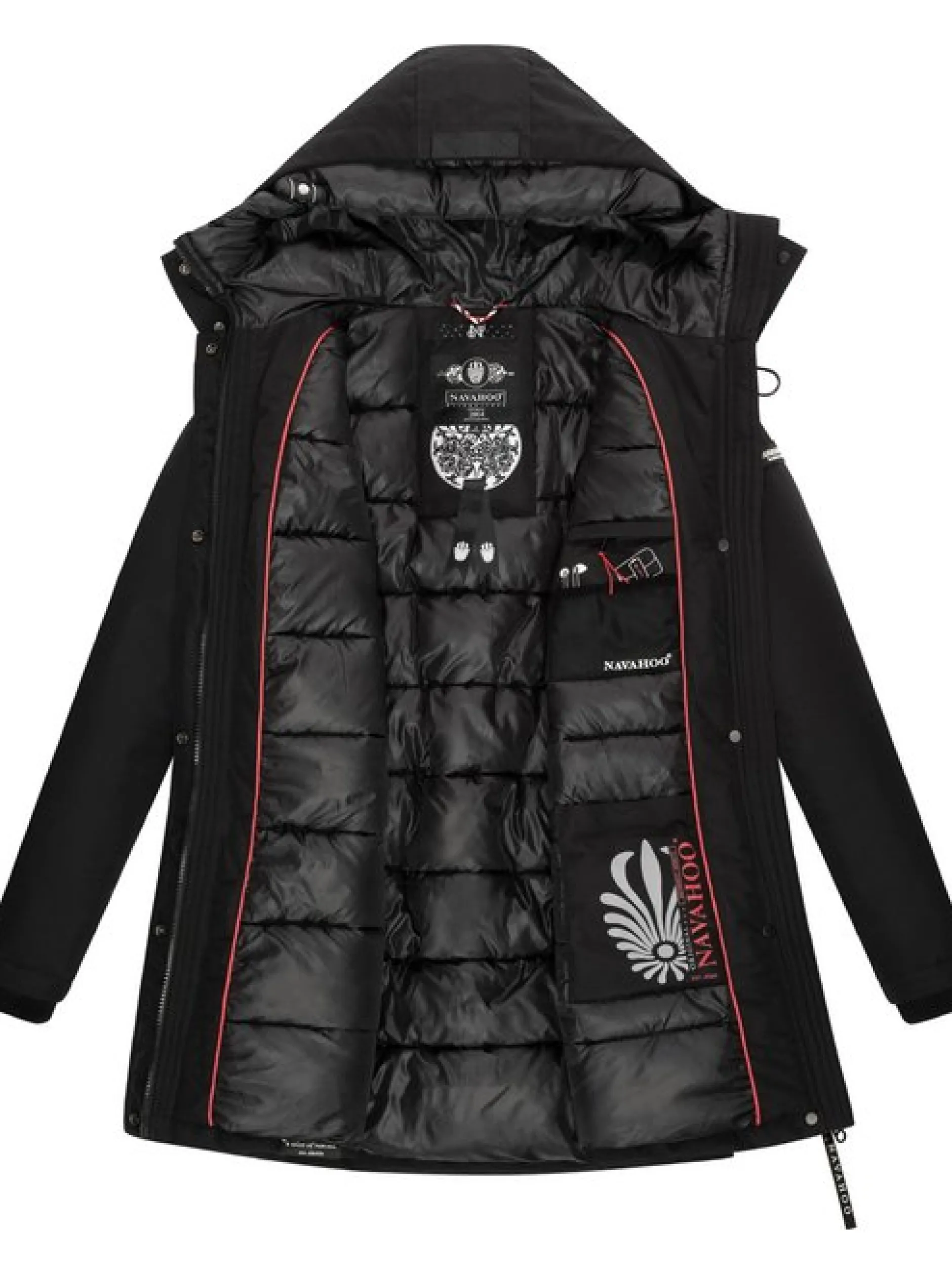 Navahoo Damen Winterjacke - Blizzardstorm in schwarz